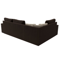 Угловой диван Николь (микровельвет коричневый бежевый) - Изображение 3